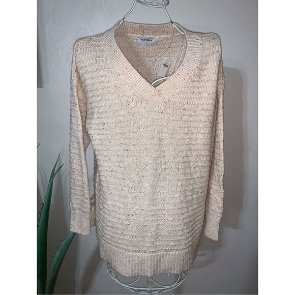 NEW WITH TAGS Old Navy Women’s Size small Tunic Length  Sweater biege - Picture 1 of 4